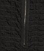 Color:Black - Image 4 - Textured Bubble Check Woven Mock Neck Sleeveless Pocketed Swing Waistless Midi Dress