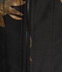 IC Collection Metallic-Blend Golden Bloom Flower Print Stand Collar 3/4 Blouson Sleeve Coordinating Zip-Up Jacket - Image 4