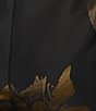 IC Collection Metallic Woven Golden Bloom Flower Ankle Coordinating Pants - Image 4