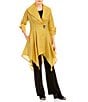 Color:Mustard - Image 1 - IC Collection One Button Front Duster Jacket