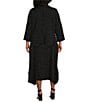 IC Collection Plus Size High Mock Neck Sleeveless Waistless Dress, Color:Black - Image 2