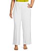 IC Collection Plus Size Knit Straight Leg Pull-On Pants,Specials : American Fashion Style Bags On Sale