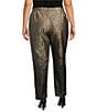 IC Collection Plus Size Metallic-Blend Ombre Dotted Ankle Slim Pants - Image 2