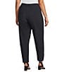 IC Collection Plus Size Slim Stretch Knit Cropped Pants, Color:Black - Image 4