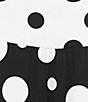 IC Collection Plus Size Woven Dot Combo Print High Neck Bracelet Sleeve Jacket, Color:White/Black - Image 4