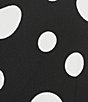 IC Collection Plus Size Woven Dot Print Cowl Neck Sleeveless High-Low Tank Top, Color:Black - Image 4