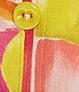 IC Collection Pop Art Geo Print Mandarin Collar Bracelet Sleeve Button Front Jacket, Color:Pink - Image 5