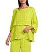 IC Collection Pucker Boat Neck Dolman Sleeve Overlap Popover Coordinating Top - Image 1