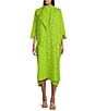 IC Collection Pucker Shawl Collar Open Front Bracelet Sleeve Jacket, Color:Neon - Image 3