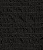 Color:Black - Image 4 - Puckered Woven Mock Neck Long Sleeve Asymmetrical Tunic
