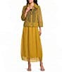 IC Collection Sheer Mesh Cocoon Pull-On Midi Bubble Skirt - Image 3