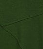 IC Collection Soft Knit Crepe Mock Neck Long Sleeve Top, Color:Hunter Green - Image 4