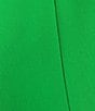 Color:Green - Image 4 - Solid Knit Flat Front Open Slit Pull-On Pants