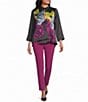 IC Collection Stretch Knit Slim Leg Pull-On Pants - Image 3