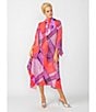 IC Collection Waffle Knit Geometric Color Block Open Collar Bracelet Sleeve Jacket, Color:Pink - Image 6