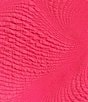 Color:Hot Pink - Image 4 - Wave Textured Knit Boat Neck Toggle Button Trim 3/4 Sleeve Asymmetric Hem Tunic