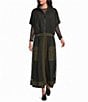 IC Collection Wide-Leg Mesh Overlay Pull-On Cargo Coordinating Pant - Image 3