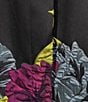 IC Collection Woven Floral Placement Print Spread Collar Bracelet Sleeve Button-Front Bubble Jacket - Image 4