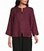 IC Collection Woven Round Neck Bracelet Sleeve Short Jacket - Image 1