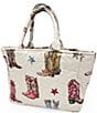 Ida Mae Home Thunderbird Boots Quilted Medium Tote Bag - Image 1