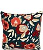 Ida Mae Home x Erin & Ben Co. Garden Whisper Navy Quilted Reversible Square Decorative Pillow - Image 1