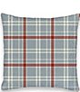 Ida Mae Home x Erin & Ben Co. Willow Blue Floral Plaid Quilted Reversible Square Decorative Pillow - Image 1