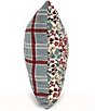 Ida Mae Home x Erin & Ben Co. Willow Blue Floral Plaid Quilted Reversible Square Decorative Pillow - Image 3