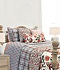 Ida Mae Home x Erin & Ben Co. Willow Blue Floral Plaid Quilted Reversible Square Decorative Pillow - Image 4