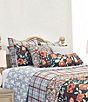 Ida Mae Home x Erin & Ben Co. Willow Blue Floral Plaid Quilted Reversible Square Decorative Pillow - Image 5