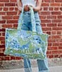 Ida Mae Home Ozara Jungle Green Quilted Tote Bag, Color:Green - Image 2