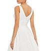 Color:White - Image 4 - Ieena for Mac Duggal V-Neck Lined Pocketed Sleeveless Ball Gown