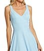 Mac Duggal Ieena for Mac Duggal V-Neck Lined Pocketed Sleeveless Ball Gown, Color:Powder Blue - Image 3