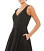 Color:Black - Image 3 - Ieena for Mac Duggal V-Neck Lined Pocketed Sleeveless Ball Gown