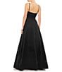 Color:Black - Image 2 - Ieena for Mac Duggal V-Neck Sleeveless A-Line Fully Lined Ball Gown
