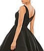 Color:Black - Image 4 - Ieena for Mac Duggal V-Neck Sleeveless A-Line Cocktail Dress