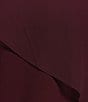 Color:Fig - Image 4 - Asymmetrical Popover Round Neck Short Capelet Sleeve Embellished Sheath Dress