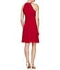 Color:Apple Red - Image 2 - Beaded Braid Sleeveless Halter Neck Chiffon Ruffle Front Dress