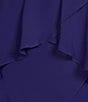 Color:Iris - Image 3 - Chiffon Rhinestone Cuffed Long Sleeve Tiered Dress