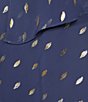 Color:Wedgewood - Image 3 - Chiffon Metallic Polka Dot Print V-Neck Short Sleeve Tiered Caplet Dress