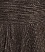 Color:Cocoa - Image 4 - Flutter Sleeve V-Neck Tiered Metallic Dress