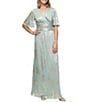 Ignite Evenings Foil Bodre Long Dress - Image 1