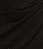 Ignite Evenings Petite Size 3/4 Sleeve Boat Neck Glitter Dress, Color:Black - Image 3