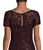 Ignite Evenings Petite Size Cap Sleeve Scoop Neck Sequin Lace A-Line ...