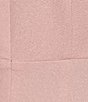 Color:Blush - Image 3 - Petite Size Flutter Short Sleeve V-Neck Metallic Knit Sheath Dress