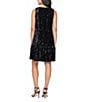 Ignite Evenings Sequin V-Neck Sleeveless Flounce Hem Shift Dress, Color:Black - Image 2