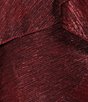 Color:Red - Image 3 - Shimmer Tiered Ruffle V-Neck Embellishment Short Flutter Sleeve Shift Dress