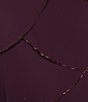 Color:Aubergine - Image 4 - Beaded Trim Tiered Scoop Neck Short Flutter Sleeve Tiered Ruffle Hem Dress