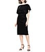 Ignite Evenings Short Sleeve Fixed Sequins Stretch Velvet Blouson Dress - Image 1