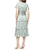 Ignite Evenings Short Sleeve V-Neck Tiered Floral Midi Dress - Image 2