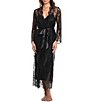 In Bloom By Jonquil Allover Lace 3/4 Sleeve Long Coordinating Robe - Image 1